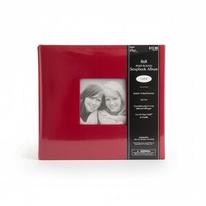 Red 8x8 Post Bound scrapbook, and photo Album